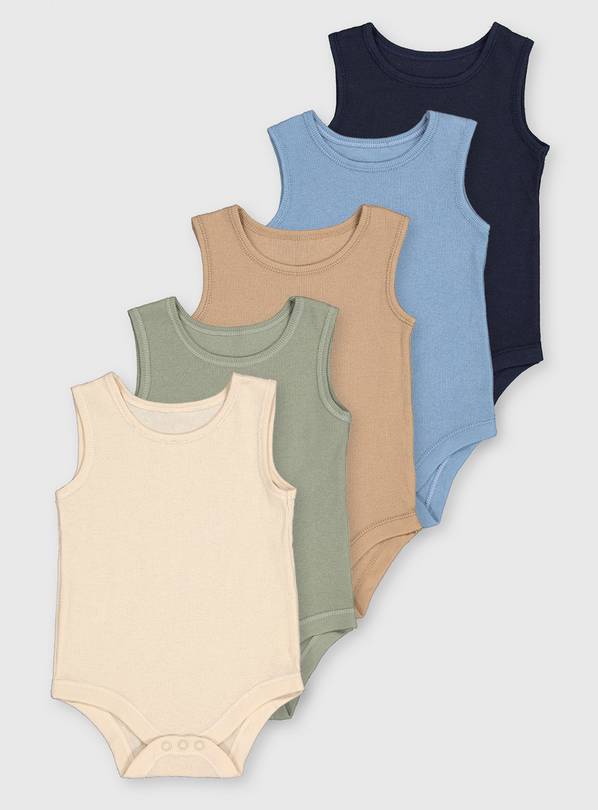 Buy Assorted Pique Bodysuits 5 Pack 1218 months Bodysuits and